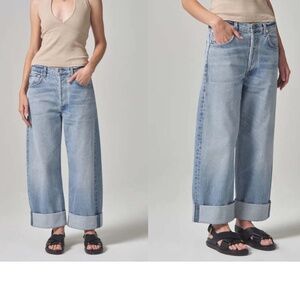 Citizens of humanity Ayla Baggy Cuffed Jeans in Gemini size 26